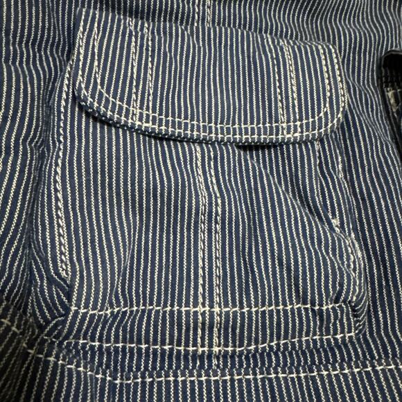 Thirty-One Casual Cargo Tote Blue Striped Handle Shoulder Bag - Picture 2 of 10